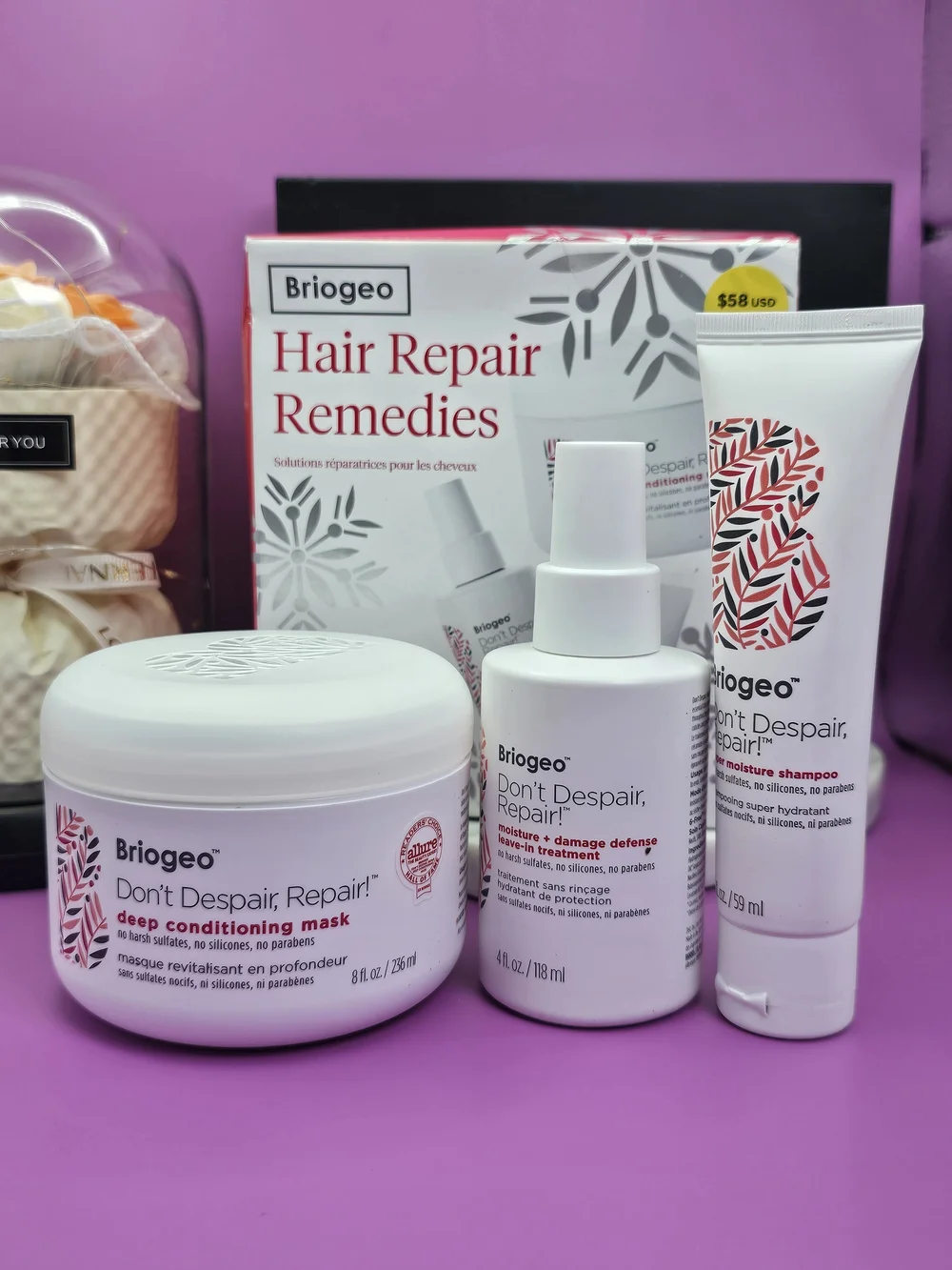 Briogeo Don't Despair, Repair! Hair Repair Remedies Trio — White Packaging